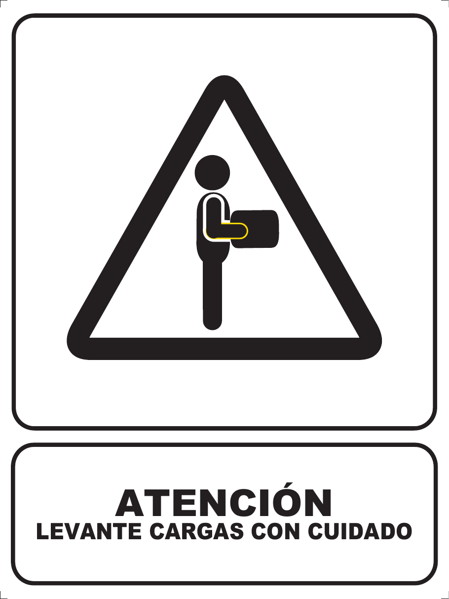 Levante cargas con cuidado